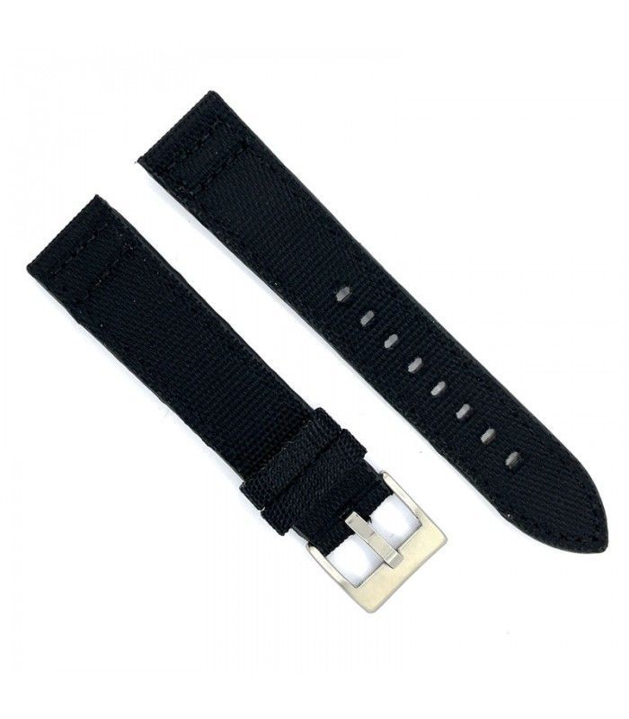 Bracelet de montre en cuir et tissu de kevlar Ref 416