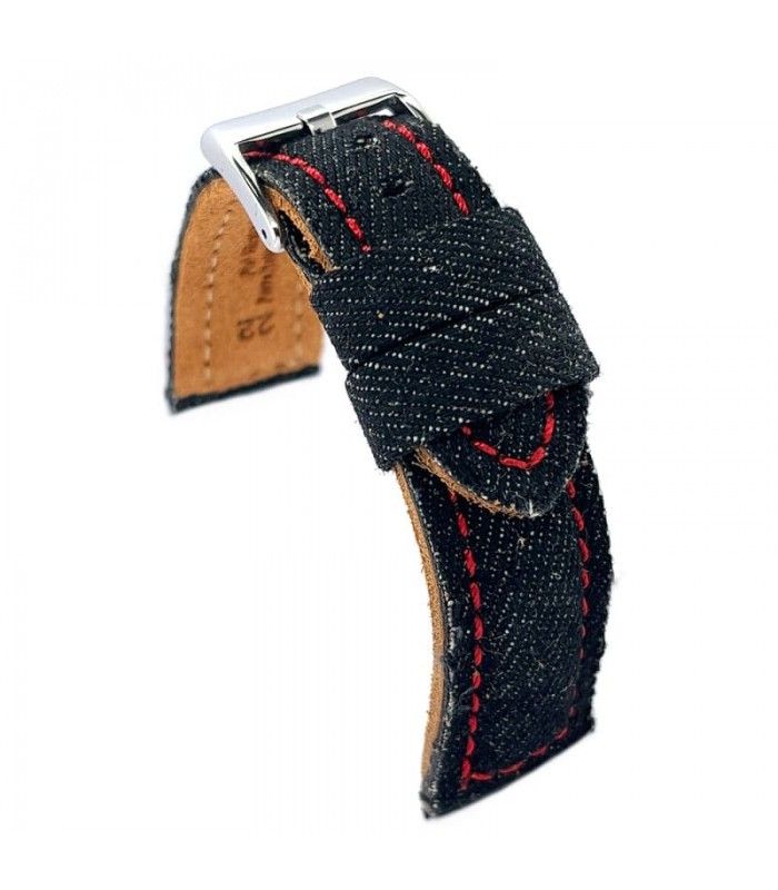 Pulseiras de relogio de jeans e couro Diloy Ref 389