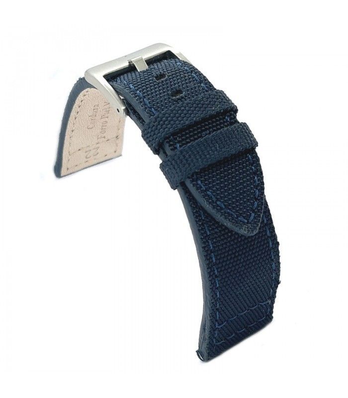 Watch Strap made in leather and kevlar fabric Ref 416