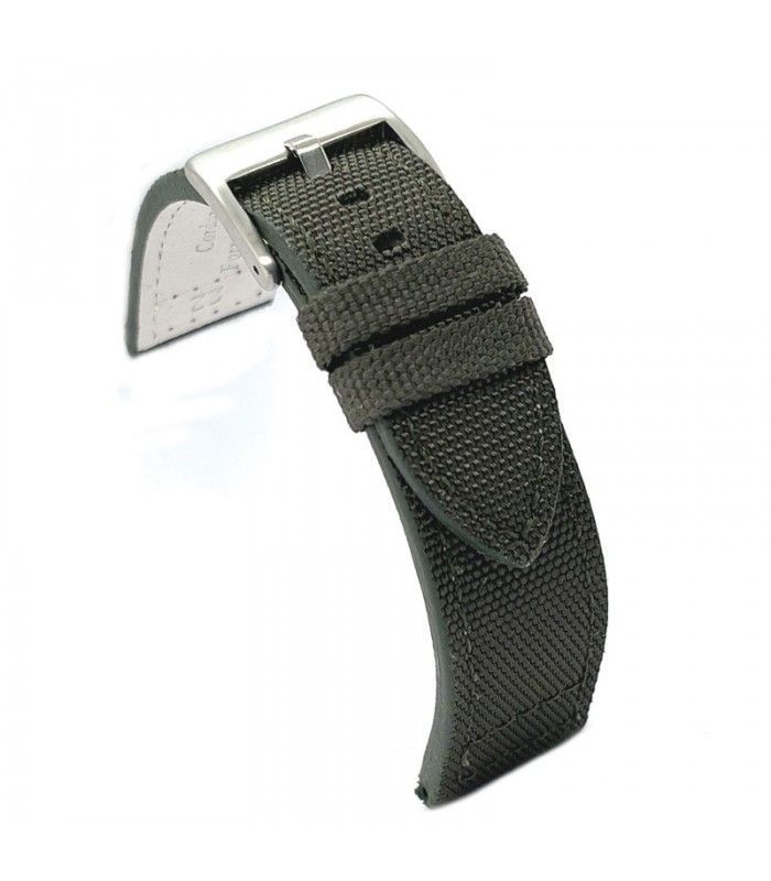 Cinturino orologio pelle e tessuto kevlar Ref 416