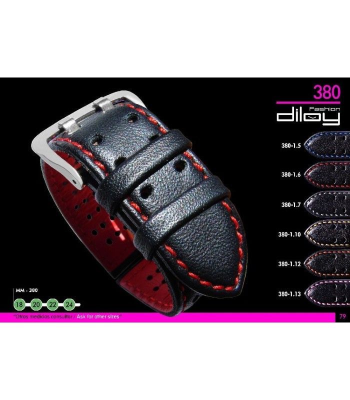 Leather watch straps Diloy 380