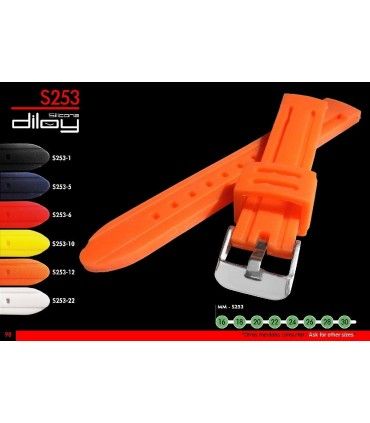 Paski silikonowe do zegarka diloy S253