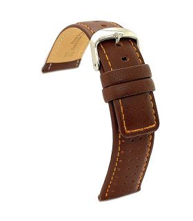 Leather watch strap compatible Amazfit Bip GTS GTR (42mm). Model 367/20mm