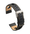 Leather watch strap compatible Garmin Venu, Vivoactive, Vivomove, Forerunner 55, Forerunner 245 (music). Model P355/20mm