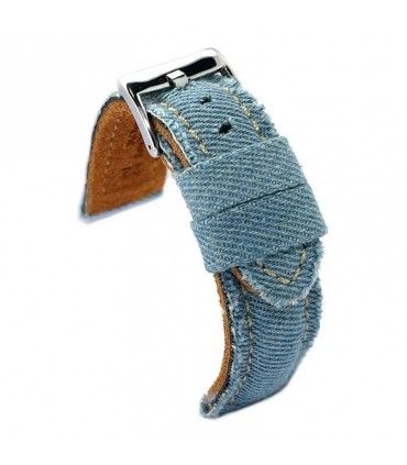 Uhrenarmbänder aus Denim und Leder. Diloy Nr. 389