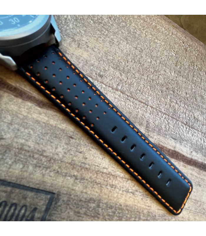 Bracelets de montre compatibles TicWatch Pro, Pro 3, Pro 3 Ultra, S2, E2, GTX  en cuir. Réf. 367/22mm