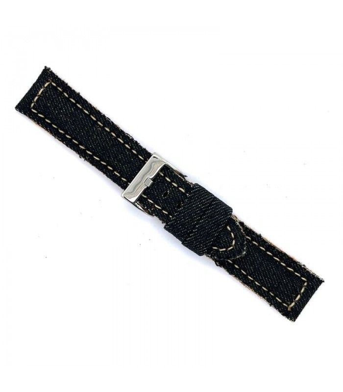 Correas de Reloj de tela vaquera y cuero. Diloy Ref 389