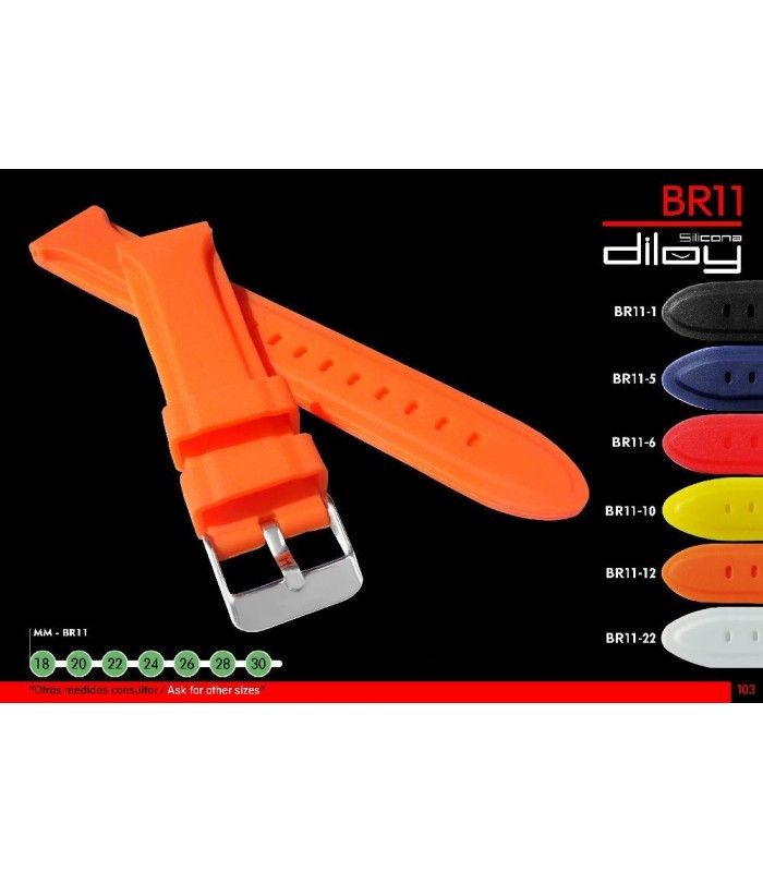 Cinturini orologio silicone Ref BR11