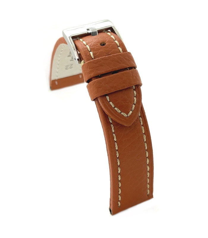 Cinturino pelle bisonte cucitura bianca – Diloy 376