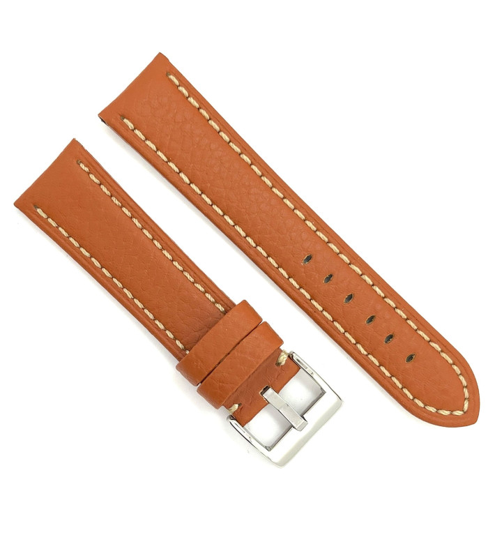 Lederarmband Bison-Prägung weiße Naht – Diloy 376