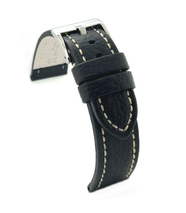 Correa Reloj Piel Cuero Vacuno con Grabado Bisonte 18mm 20mm 22mm 24mm 26mm Costura blanca Ref 376