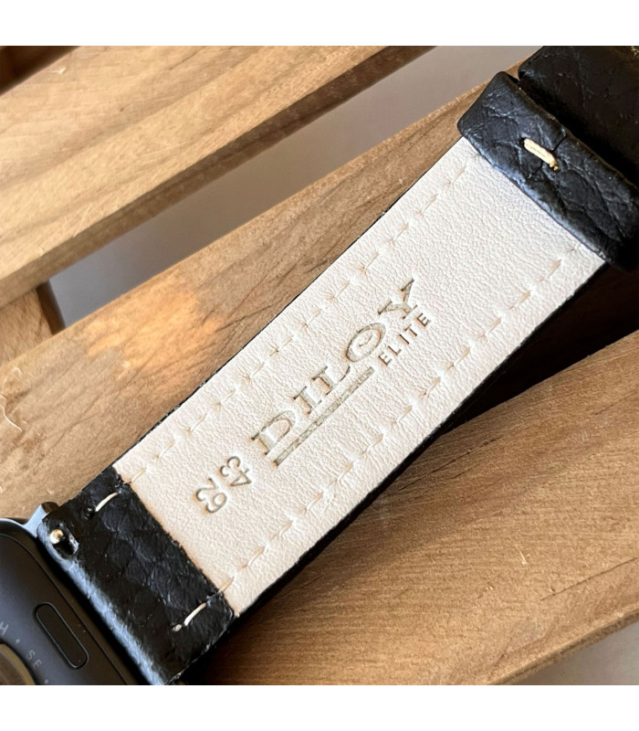 Cinturino pelle bisonte cucitura bianca – Diloy 376