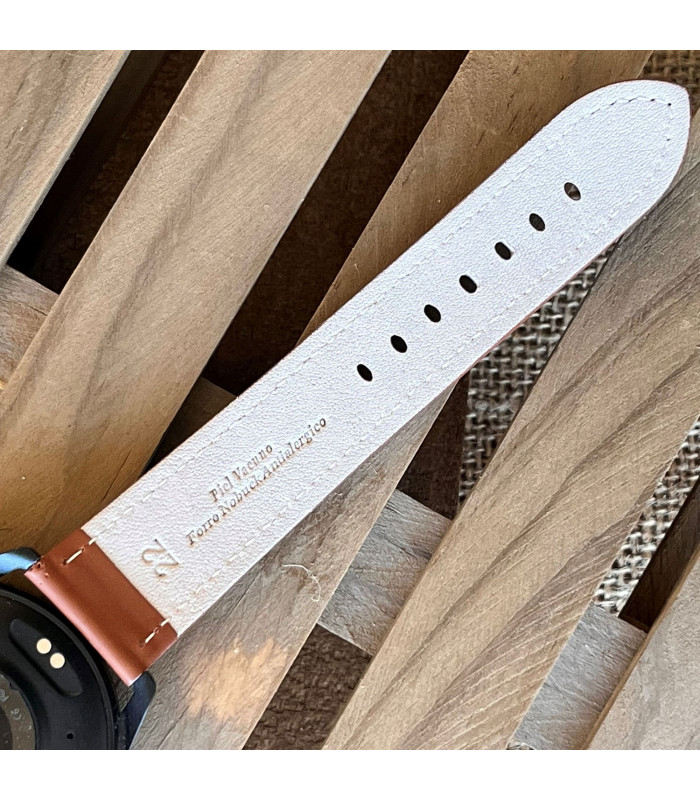 Cinturino pelle ingrassata cucitura bianca – Diloy 377