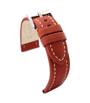 Correa Reloj Piel Cuero Vacuno Engrasado 18mm 20mm 22mm 24mm 26mm Costura blanca Ref 377