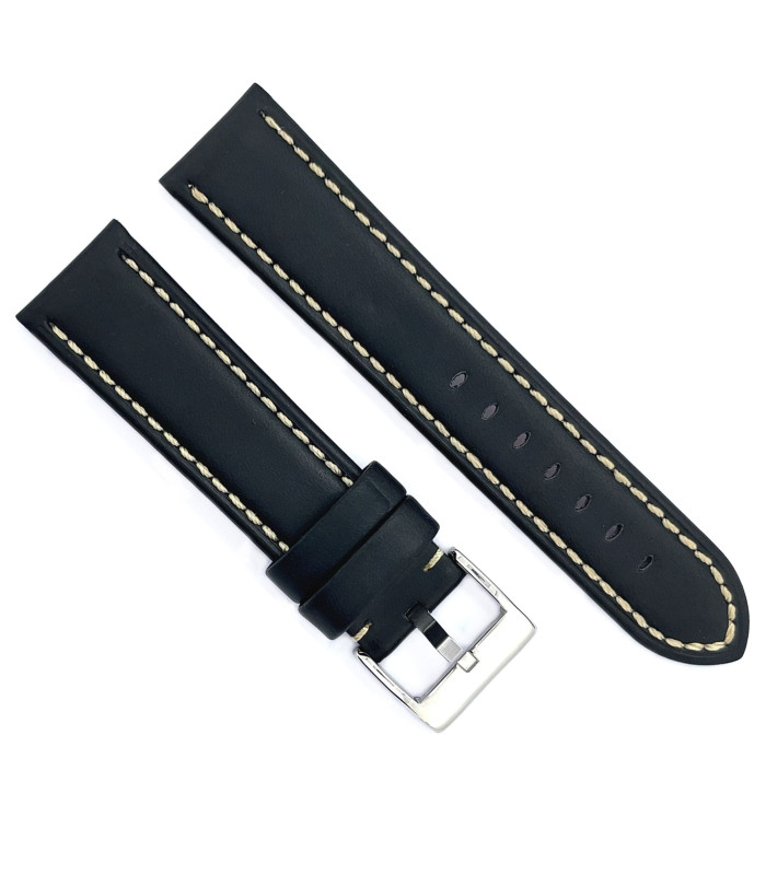 Lederarmband geölt weiße Naht sportlich – Diloy 377