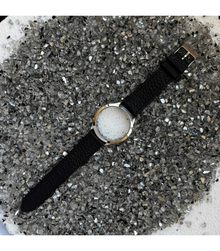 Flat bison leather watch strap – Diloy P178