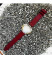 Uhrenarmband Leder Bisonprägung flach Diloy P178