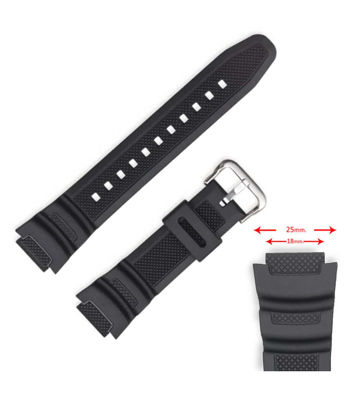 Watch Band Compatible with Casio SGW-400H SGW-300H SGW-500H AE-1000 AE-1200 W-218 Ref W2332 - 10360831