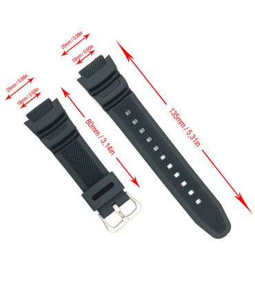 Watch Band Compatible with Casio SGW-400H SGW-300H SGW-500H AE-1000 AE-1200 W-218 Ref W2332 - 10360831