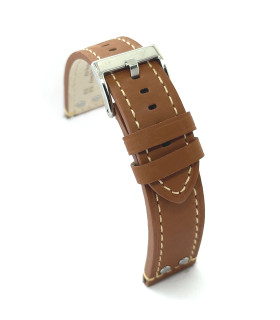 Uhrenarmband aus Fliegerleder mit Stahlnieten, 18 mm, 20 mm, 22 mm, 24 mm, Ref. 381