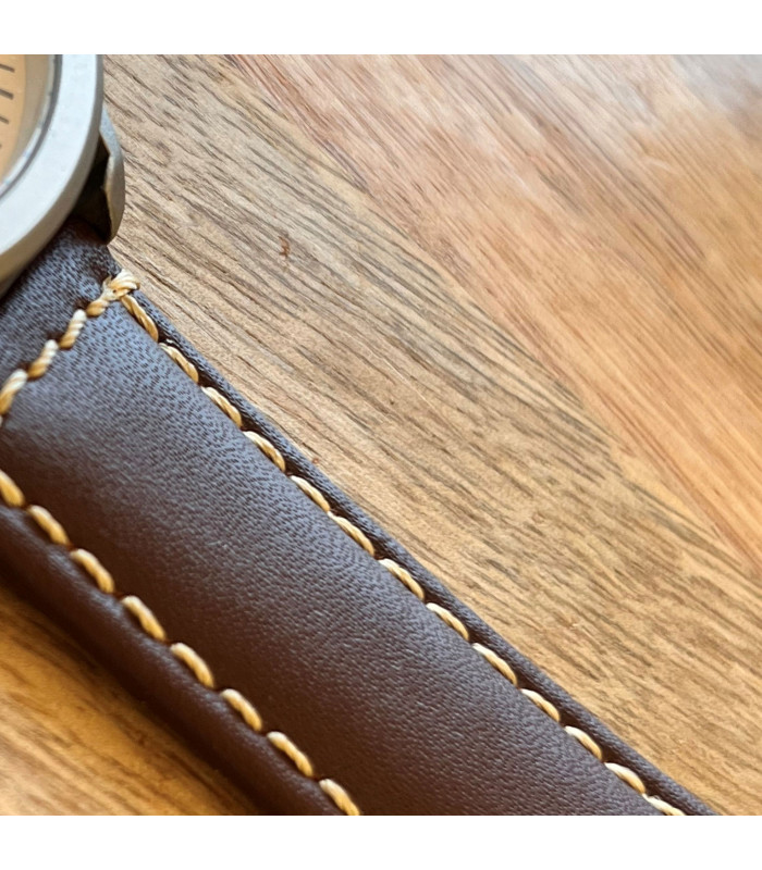 Huawei Armband P354 – Leder mit weißer Naht – 20/22mm