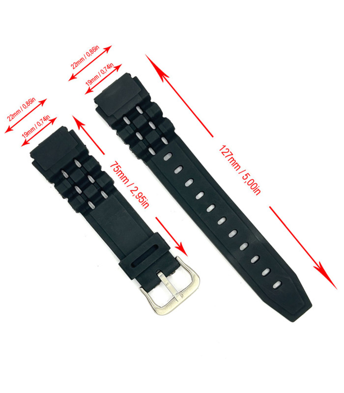 Cinturino per orologio compatibile Casio W-87H, W-88H, W-727, W-731 Rif. W731A