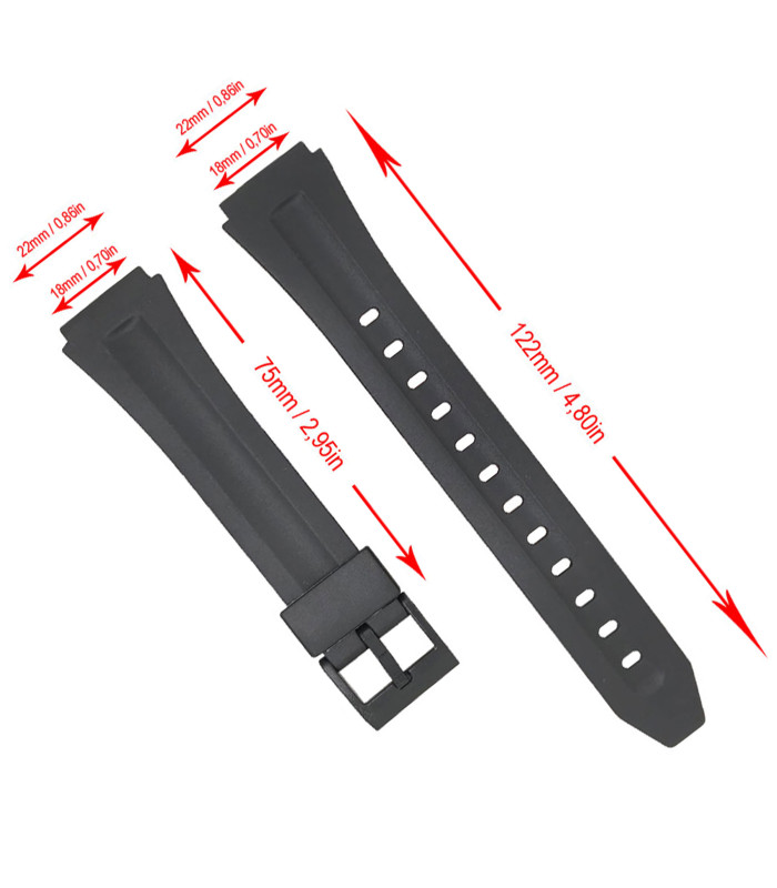 Diloy Watch Band Compatible with Casio F-201 18mm Ref 575EJ2