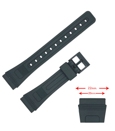 Watch Band Compatible with Casio DB-30 W-50U AQ-45 AB-10 AB-20 AQ-49 DB-53 DB-55 DBA-80 FB-52 SW-200 20mm Ref 254H5