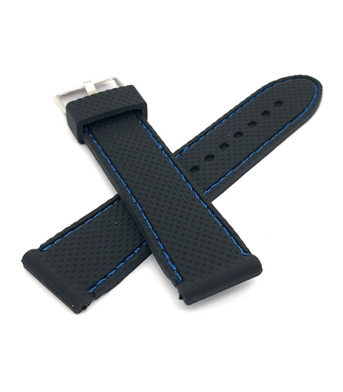 Bracelet montre silicone texturé BR22 sport 18mm 20mm 22mm 24mm