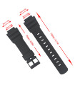 Uhrenarmband Diloy Kompatibel Compatible mit Casio G-5600, GLX-5600, GW-M5600, GLS-5600, GW-5000 Ref 194P3