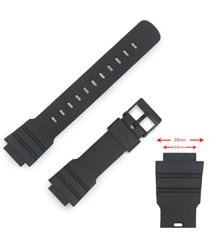 Uhrenarmband Diloy Kompatibel Compatible mit Casio G-5600, GLX-5600, GW-M5600, GLS-5600, GW-5000 Ref 194P3