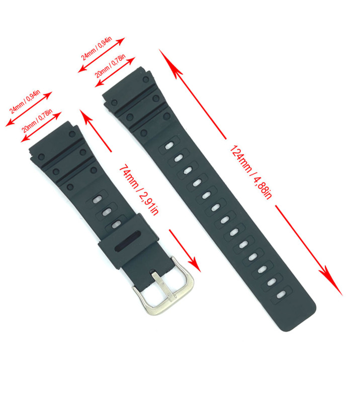 Watch band Compatible with Casio G-shock DBW320, MD501, TGW100, WL10 Ref 127F1A 20mm