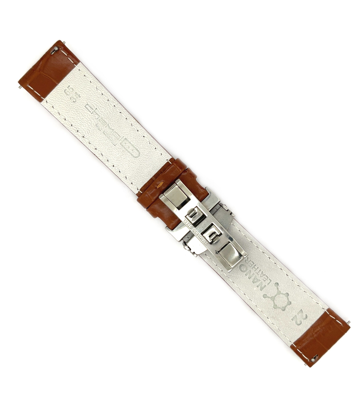Leather strap 336 – Crocodile embossed – Hidden clasp