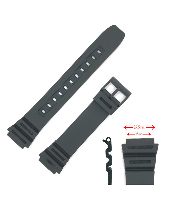 Pulseira de relógio compatível com Casio AE1200W AE-1300 AE-1200 F-108 W-216H AE-1000W SGW-300H AQ-S800W W-800H (18mm)