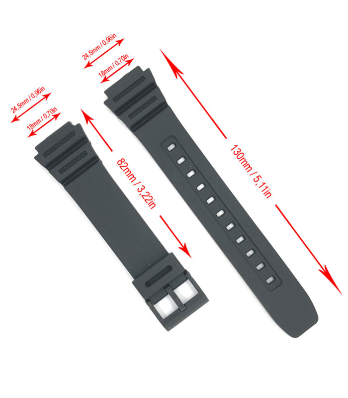 Casio Compatible Watchband AE1200W AE-1300 AE-1200 F-108 W-216H AE-1000W SGW-300H AQ-S800W W-800H (18mm)