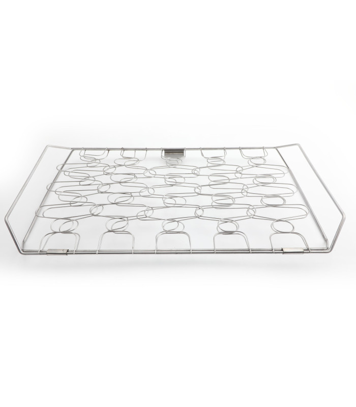 Diloy Home Panier Gril pour Poisson et Légumes, Grille Flexible en Acier Inoxydable, Double Grille pour Barbecue, Facile à Retourner, Compatible Lave-vaisselle, 45 x 26 cm