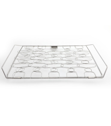 Diloy Home Cesta Parrilla para Pescado y Verduras, Besuguera Flexible de Acero Inoxidable, Doble Rejilla para Barbacoa, Ideal para Asar y Voltear, Apta para Lavavajillas (45 x 26cm)