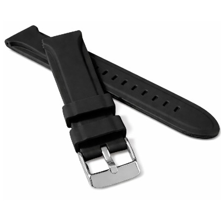 Correa de reloj de silicona BR11 – Hebilla acero inoxidable – 20mm 22mm 24mm