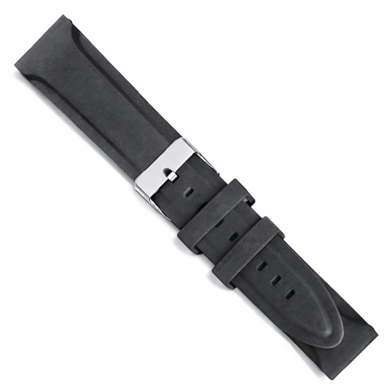 Correa de reloj de silicona BR11 – Hebilla acero inoxidable –  20mm 22mm 24mm