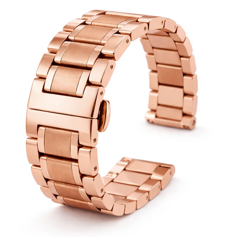 Correas metálicas chapadas para relojes Ref SOLID01.