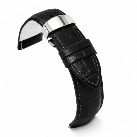 Leather Watch Strap Hidden Clasp 336