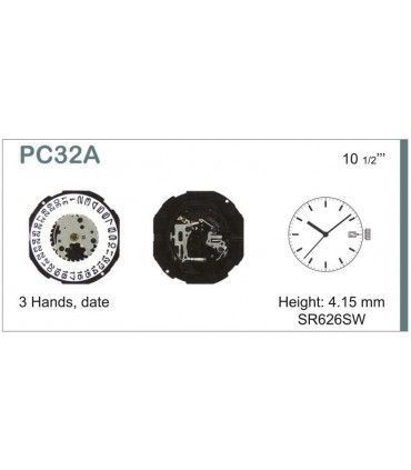 Máquina o movimiento para reloj HATTORI PC32