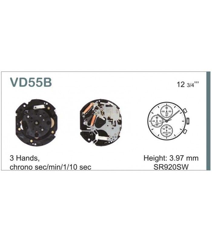 Máquinas ou movimentos para relógio, HATTORI VD55