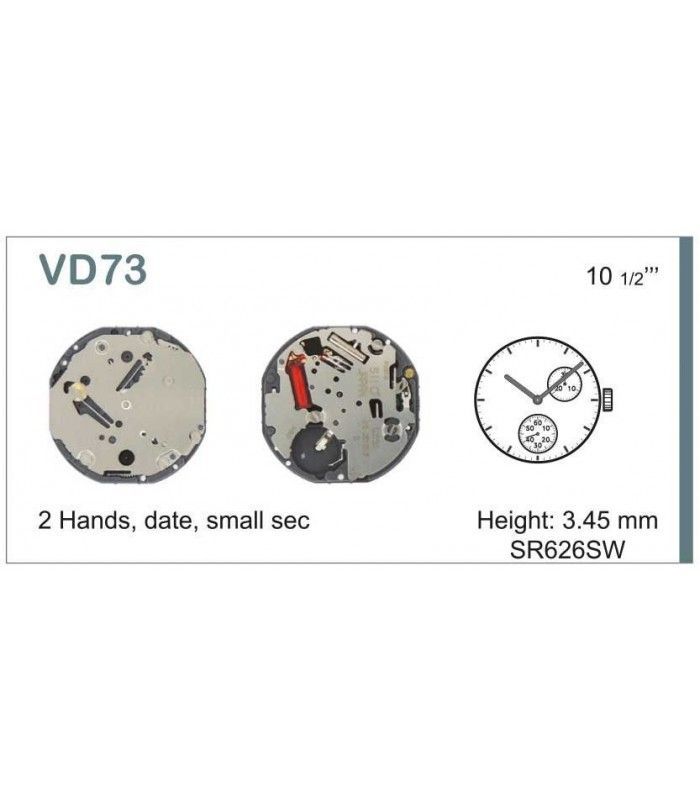 Movement for watches, HATTORI VD73