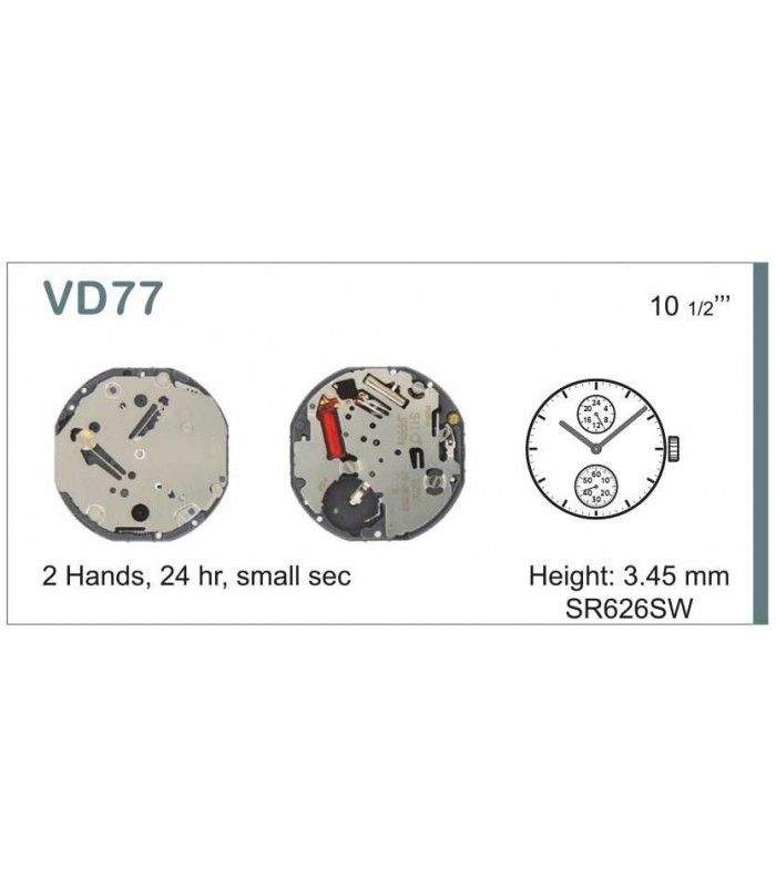 Máquina o movimiento para reloj HATTORI VD77