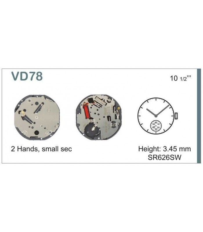 Mechanizm zegarka VD78