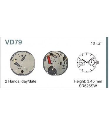 Movement for watches, HATTORI VD79