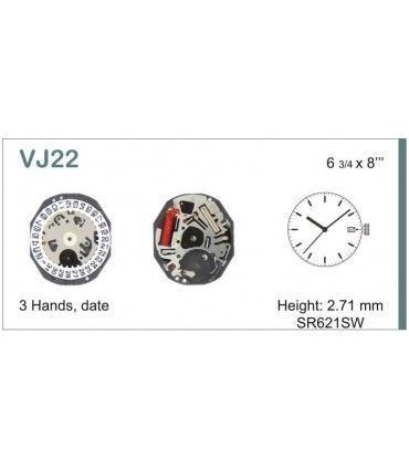 Máquinas ou movimentos para relógio, HATTORI VJ22