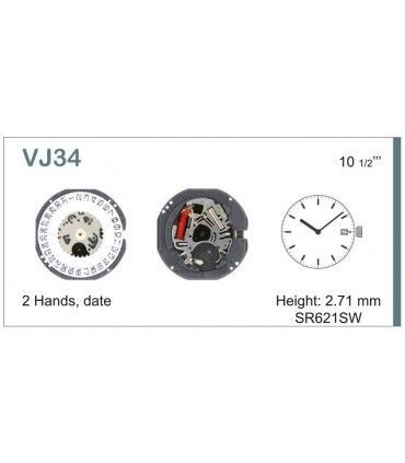 Máquinas ou movimentos para relógio, HATTORI VJ34