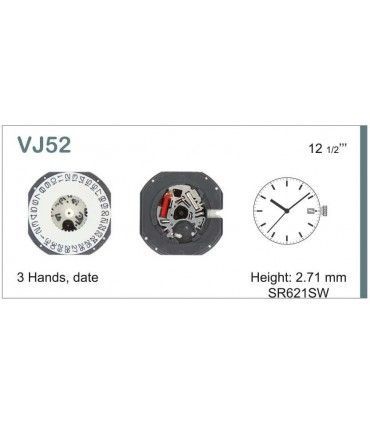 Máquinas ou movimentos para relógio, HATTORI VJ52